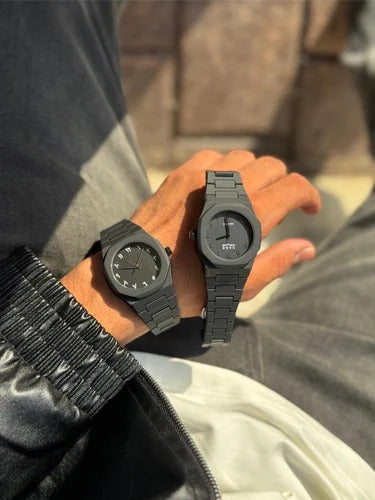 Arabic Aura Black Dial Watch for Man